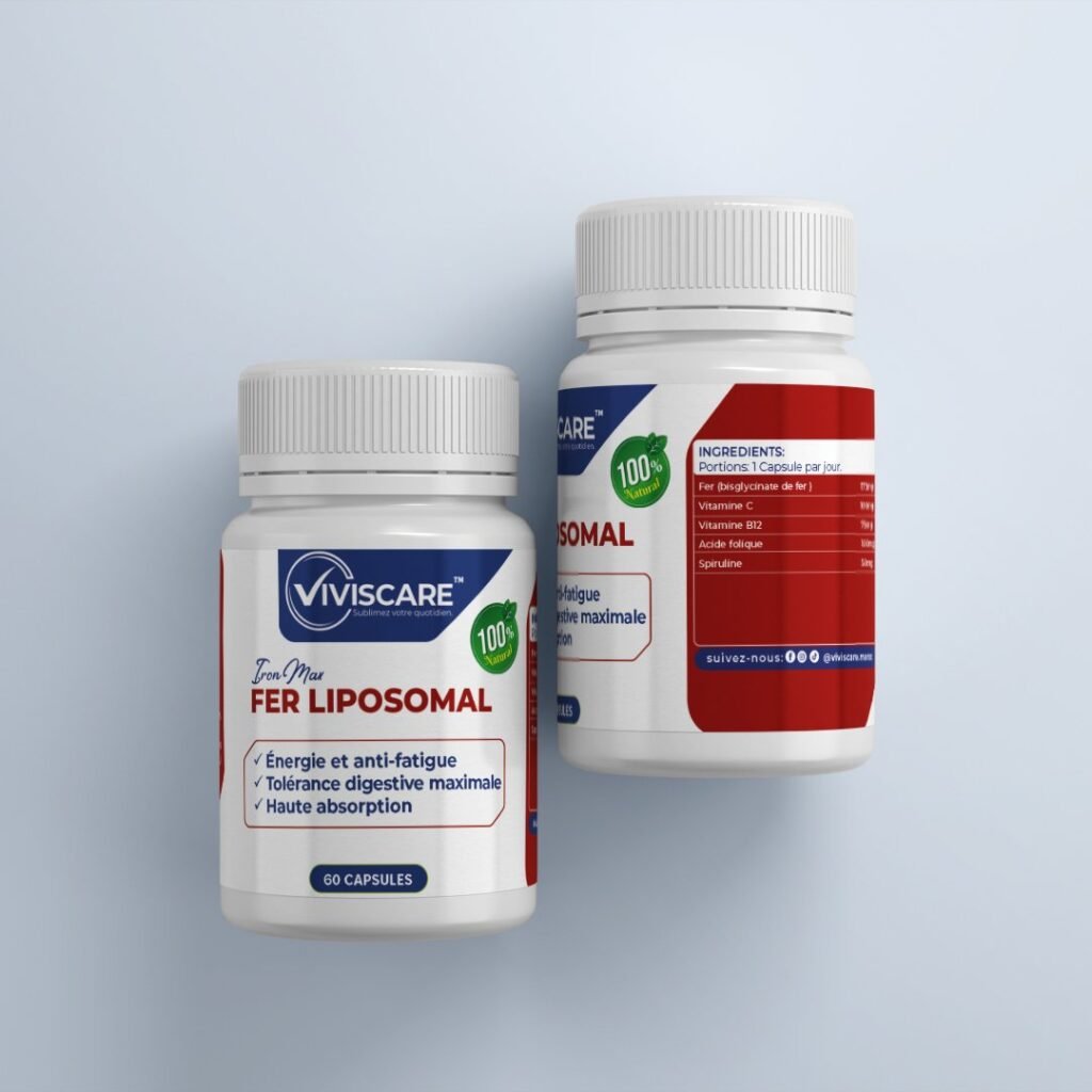 Fer Liposomal + Vitamine C 60 Capsules - الحديد