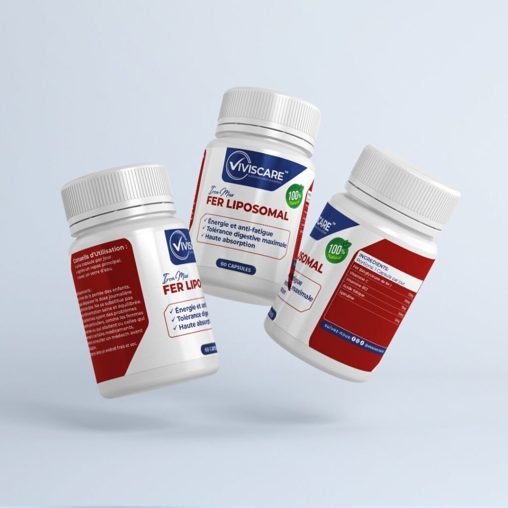 Fer Liposomal + Vitamine C 60 Capsules - الحديد
